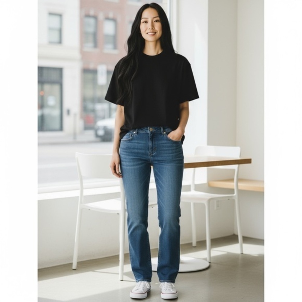 Pilcro and the Letterpress Stet Women's Denim Straight Leg Pants